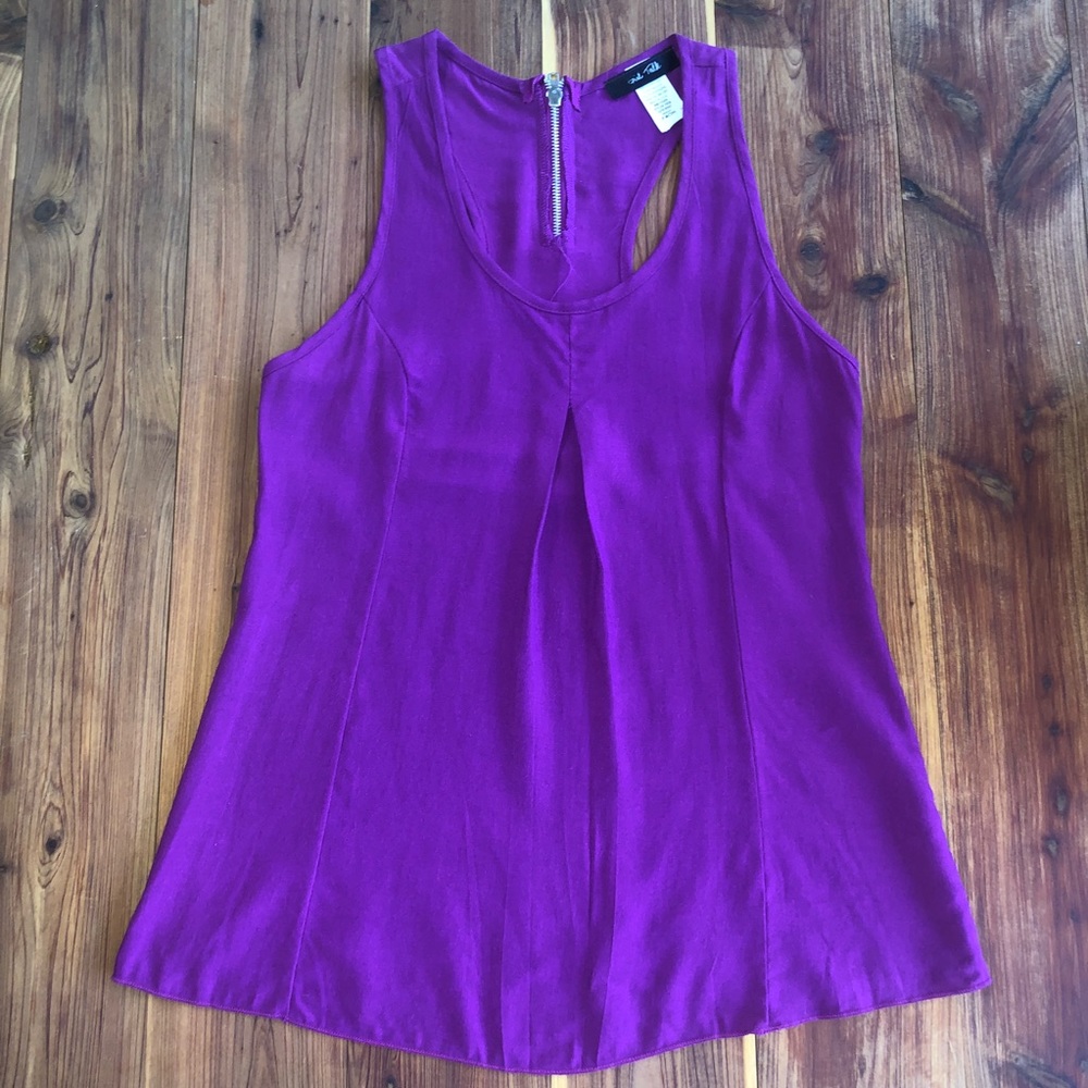 Girl Talk Fuchsia Purple Racerback Sleeveless Top